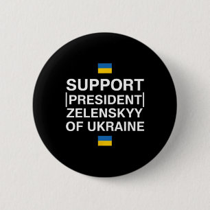 Macaron Rond 5 Cm Je suis avec le président Zelensky - Je suis avec