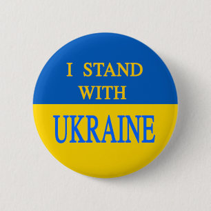Macaron Rond 5 Cm Je suis avec l'Ukraine
