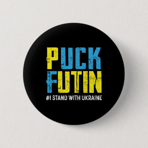 Macaron Rond 5 Cm Je suis avec l'Ukraine Arrêtez Poutine Ukraine Ukr