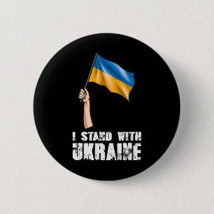 Macaron Rond 5 Cm Je suis avec l'Ukraine Fierté ukrainienne 1