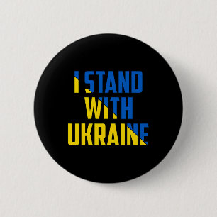 Macaron Rond 5 Cm Je suis avec l'Ukraine - Soutenir l'Ukraine - Prie
