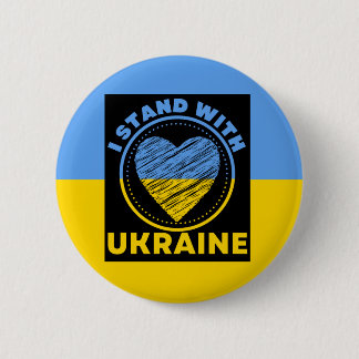 MACARON ROND 5 CM JE SUIS AVEC L'UKRAINE - SOUTIEN