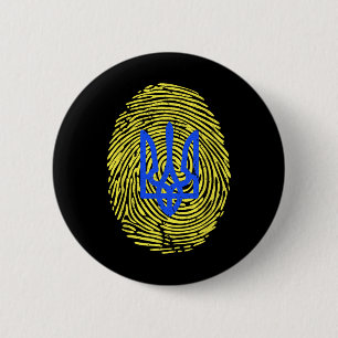 Macaron Rond 5 Cm Je suis avec l'Ukraine - Soutien Ukraine Drapeau U