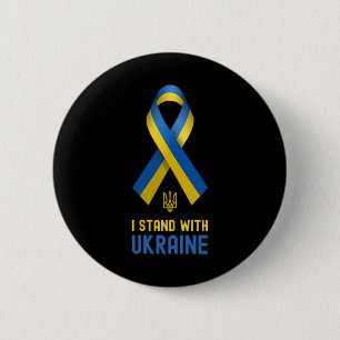 Macaron Rond 5 Cm Je suis avec l'Ukraine Soutien Ukraine Guerre Ukra