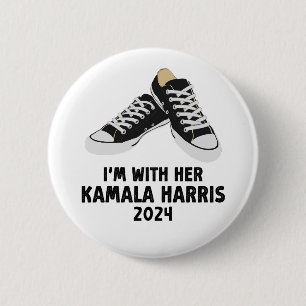 Macaron Rond 5 Cm Je suis avec sa Kamala Harris Soutien Kamala Harri
