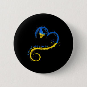 Macaron Rond 5 Cm Je suis avec Ukraine Dove Drapeau Paix Free Ukrain