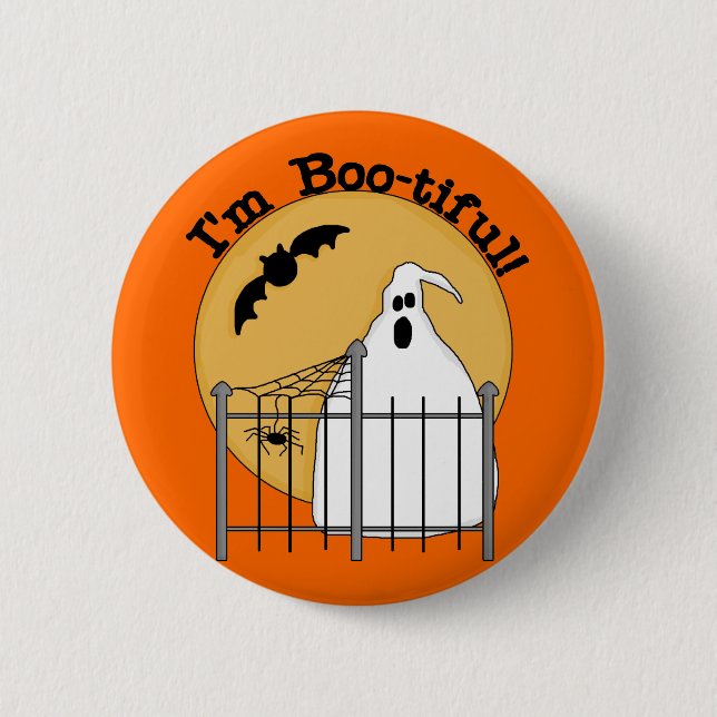 Macaron Rond 5 Cm Je suis Boo-tiful Halloween T-shirts et cadeaux (Devant)