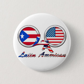 Macaron Rond 5 Cm Je suis Boricua latino-américain