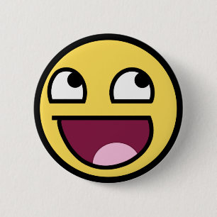 Macaron Rond 5 Cm je suis bouton heureux de PLZ