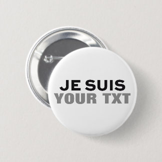 Macaron Rond 5 Cm "Je suis Charlie" IMPRIMEZ VOTRE PROPRE BOUTON PER