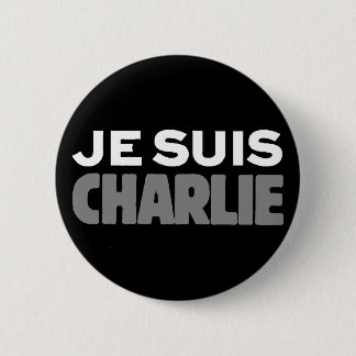 Macaron Rond 5 Cm Je Suis Charlie - je suis noir de Charlie