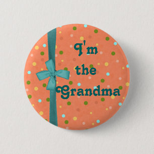 Macaron Rond 5 Cm "Je suis des bulles de la grand-maman" -