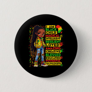 Macaron Rond 5 Cm Je Suis Enfant Noir Mois De L'Histoire Afro-Améric