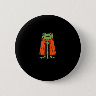 Macaron Rond 5 Cm Je suis épuisé M'lord Drôle Chevalier Grenouille M