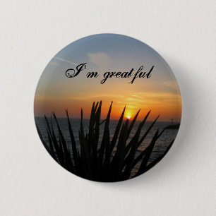 Macaron Rond 5 Cm Je suis Greatful_ Button_by Elenne Boothe