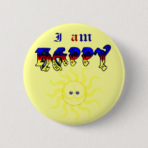 Macaron Rond 5 Cm Je suis heureux_