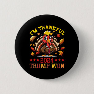 Macaron Rond 5 Cm Je suis heureux 2024 Trump a gagné le patriotique