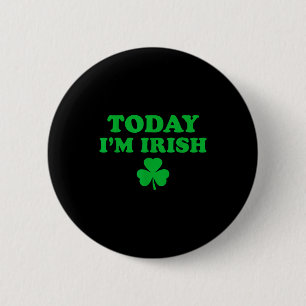 Macaron Rond 5 Cm Je suis irlandais, trèfle jour de la Saint-Patrick