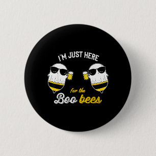 Macaron Rond 5 Cm Je suis juste là pour les abeilles Boo Halloween d