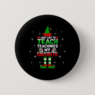 Macaron Rond 5 Cm Je Suis juste ravi d'enseigner Enseigner mon Noël