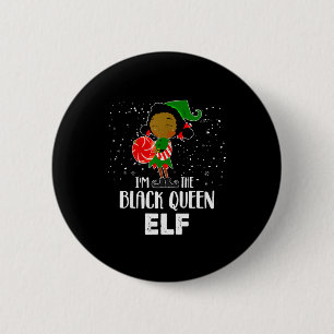 Macaron Rond 5 Cm Je suis la reine noire elfe filles afro-américaine