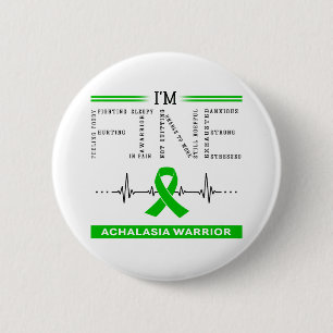 Macaron Rond 5 Cm Je suis le guerrier de l'Achalasie