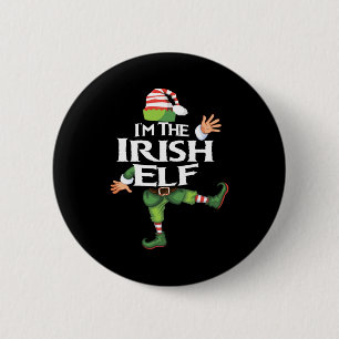 Macaron Rond 5 Cm Je suis le lutin irlandais veille de Noël Xmas Elf