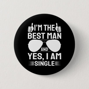 Macaron Rond 5 Cm Je suis le meilleur homme Mariage Groomsmen Funny