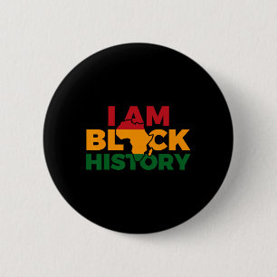 Macaron Rond 5 Cm Je suis le Mois de l'histoire des Noirs Fierté afr