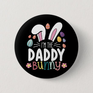 Macaron Rond 5 Cm Je suis le papa lapin de Pâques pour la famille
