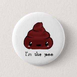 Macaron Rond 5 Cm Je suis le Poo