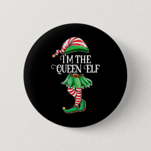 Macaron Rond 5 Cm Je suis le Queen Elf Matching Family Pyjamas Chris