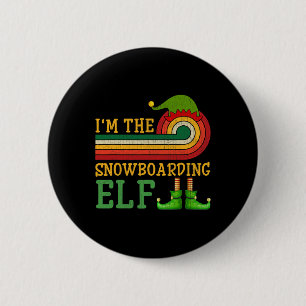 Macaron Rond 5 Cm Je suis Le Snowboard Elf Matching Group Fête de No