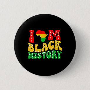Macaron Rond 5 Cm Je suis l'histoire noire Mois de l'histoire noire