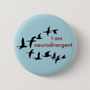 Macaron Rond 5 Cm Je suis neurodivergent