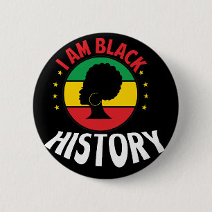 Macaron Rond 5 Cm Je Suis Noir Histoire Africaine Américaine Black P