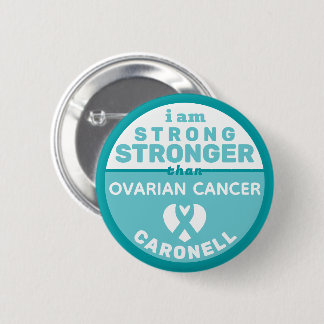 Macaron Rond 5 Cm Je suis plus forte que le bouton cancer de l'ovair