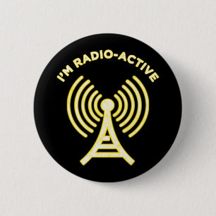Macaron Rond 5 Cm Je suis Radio-Active