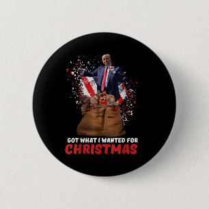 Macaron Rond 5 Cm Je Suis Recherché Pour Noël - Trump A Gagné 2024