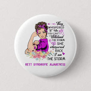 Macaron Rond 5 Cm Je Suis Storm RETT SYNDROME Sensibilisation