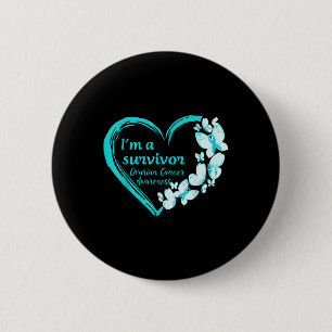 Macaron Rond 5 Cm Je Suis Survivant Papillon Ovarien Sensibilisation
