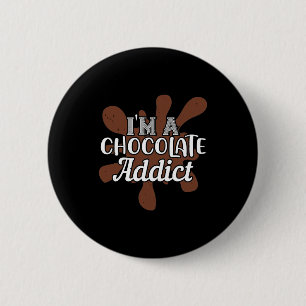 Macaron Rond 5 Cm Je Suis Un Addict Au Chocolat