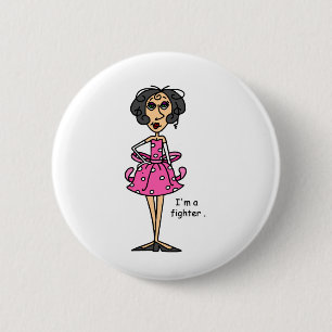 Macaron Rond 5 Cm Je suis un combattant !