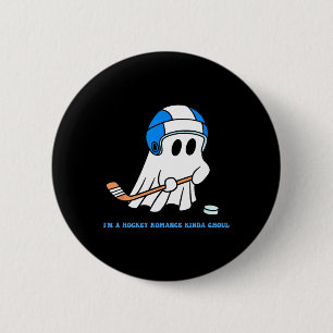 Macaron Rond 5 Cm Je suis un genre de goule de la romance de hockey
