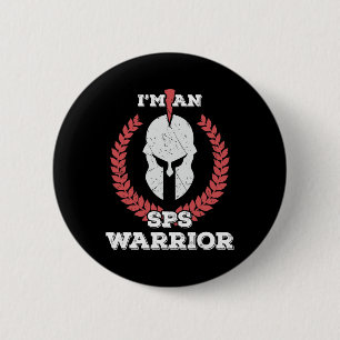 Macaron Rond 5 Cm Je suis un guerrier Sps guerrier Stiff personne sy