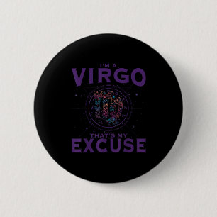 Macaron Rond 5 Cm Je Suis Un Virgo Zodiac Signal Graphique Art Vierg