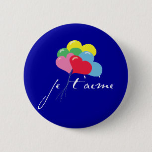 Macaron Rond 5 Cm Je' taime (I love you)