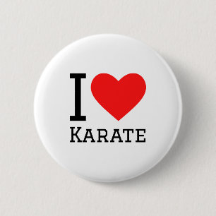 Macaron Rond 5 Cm Je T'aime Karaté T Shirt