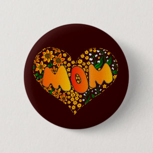 Macaron Rond 5 Cm Je t'aime maman
