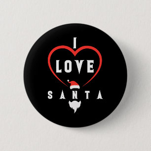 Macaron Rond 5 Cm Je t'aime Noël Père Noël